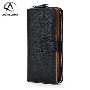 Cartera Larga de Cuero Vacuno Genuino Andong para Mujer, Bolso de Mano Estilo Japonés, Tarjetero, Monedero - Product Image 6