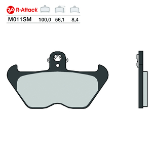 ผ้าเบรกมอเตอร์ไซค์ R-Attack M011SM ด้านหน้า ผลิตจากทองแดงเผาผง ได้รับการรับรองมาตรฐาน R90 - Product Image 1