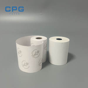 กระดาษใบเสร็จแบบกำหนดเอง OEM ขนาด 57x50 มม. ปราศจากสาร BPA ความหนา 55 แกรม สำหรับเครื่องรับชำระเงินธนาคาร ความไวสูง กระดาษม้วนความร้อนขนาด 80 มม. - Product Image 1
