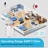 Daytech Sonnette sans fil pour soignant Sonnette sans fil étanche pour la maison Cliniques d'appels d'urgence Hôpitaux Maisons de soins infirmiers