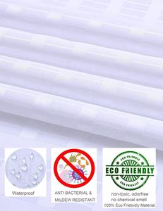 Approvisionnement d'usine 71 "* 74" <span class=keywords><strong>rideau</strong></span> <span class=keywords><strong>de</strong></span> <span class=keywords><strong>douche</strong></span> chic sans crochet <span class=keywords><strong>de</strong></span> couleur blanche facile à accrocher - Product Image 5