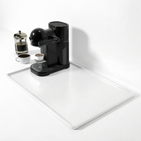 Tapis de protection de comptoir rectangulaire moderne en silicone résistant à la chaleur, personnalisable, antidérapant, pour machine à café et cuisine