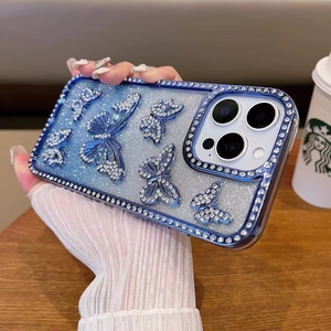 Shiny bướm <span class=keywords><strong>Bling</strong></span> long lanh cho Iphone trường hợp đối với XS Max & 12 Max, phong cách bảo vệ <span class=keywords><strong>Bumper</strong></span> Bìa - Product Image 1