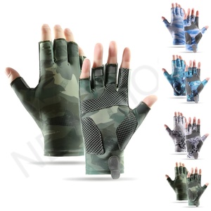 Gants de pêche personnalisés en soie glacée, paume épaissie pour une protection accrue, antidérapants, pour le cyclisme et la pêche en extérieur - Product Image 1