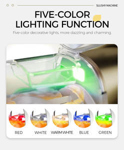 Máquina de Slushy Portátil de 2.2-3L para Uso Comercial e Doméstico, Eficiente em Energia, 110V-240V, com 6 Modos de Receita - Product Image 2