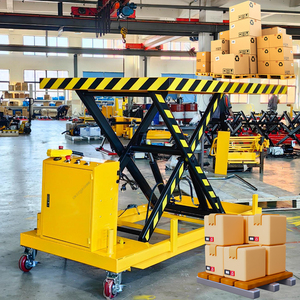 Table élévatrice semi-électrique réponse sensible Table élévatrice de camion à ciseaux électrique longue utilisation sans déformation économie de travail - Product Image 5