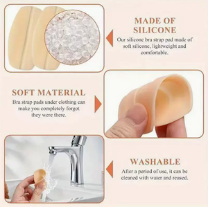 Almohadilla invisible de silicona antideslizante para hombros, cojín estabilizador de tirantes de sujetador sin marcas, anticaída para ropa interior - Product Image 3