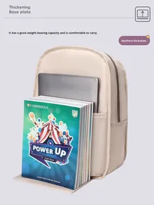 Sac à dos unisexe léger et imperméable en nylon, tendance, pour collégiens et lycéens, 20-35L, avec coussin d'air - Product Image 3