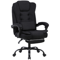 Chaise de bureau et de gaming en gros, grand modèle, avec assise épaisse et repose-pieds