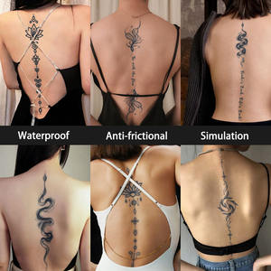 <span class=keywords><strong>Tatouage</strong></span> de Colonne Vertébrale Tatouages Temporaires <span class=keywords><strong>Tatouage</strong></span> Semi-Permanent pour le Dos Étanche Résistant à la Sueur Dure 2 Semaines Réaliste à Base de Plantes Anti-Friction - Product Image 2