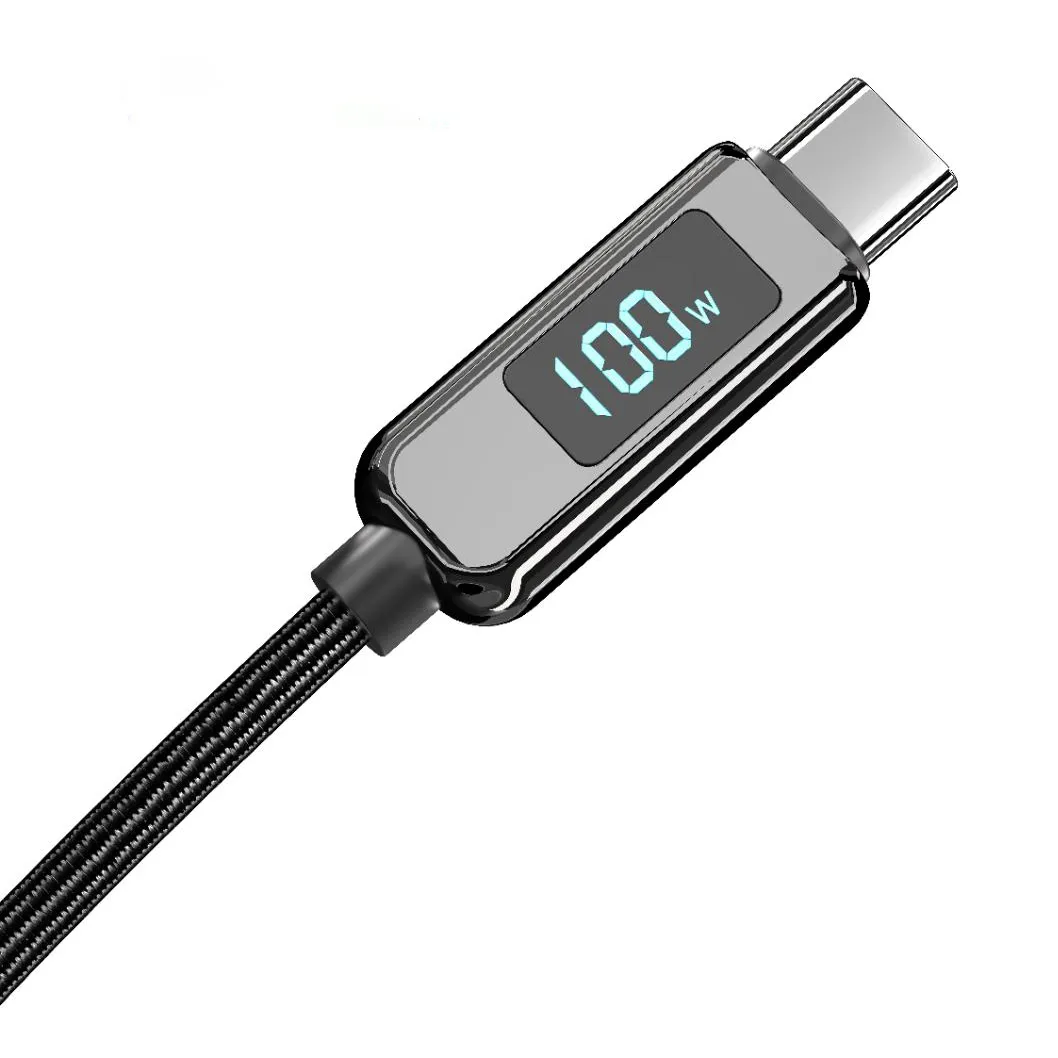 Zinc alloy smart display data cable 60W fast charging