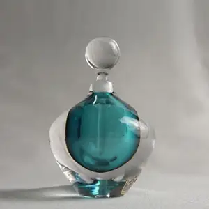 Mini botella circular de Perfume personalizada de fábrica, gotero de vidrio con tapa