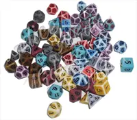 Polyhedrale Dobbelstenen Set 7 Antieke Dobbelstenen Kleur Voor Rol Playing Game 16Mm Size
