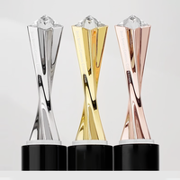 Diamante Cristal Trofeo Premio Oro Plata Bronce Resina Torre Otro Cristal Artesanía Producto