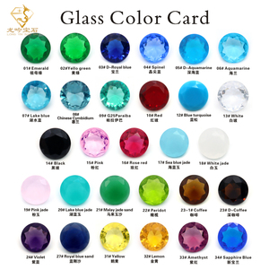 Pierre de verre synthétique en gros, pierre de verre ronde taillée, pierre de verre colorée résistante à la chaleur, disponible en rouge, bleu, vert, rose, jaune - Product Image 4
