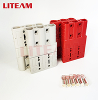 Connecteur d'alimentation 175A 600V 3 broches, kit de connecteurs de batterie lithium 3 pôles pour chariot élévateur, chargeur DC-DC 175A et kit de câblage DC-DC pour voiture 4x4