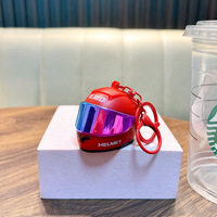 Mini casque porte-clés jouet avec visière colorée et anneau de fixation, breloque pour sac de moto, accessoire de transport quotidien