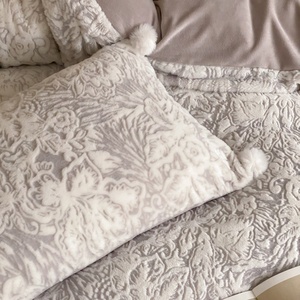 Ensemble de literie en <span class=keywords><strong>polaire</strong></span> d'hiver luxueux, doux, chaud et épais, housse de <span class=keywords><strong>couette</strong></span>, ensemble de literie épais <span class=keywords><strong>double</strong></span> <span class=keywords><strong>face</strong></span> 4 pièces pour l'hiver - Product Image 4