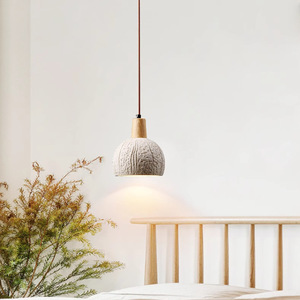 Creative Cream Wabi-Sabi Style Unique Pendant Light Concrete Restaurant Bar Counter for Hallway Entryway Bedroom Bedside - Product Image 3
