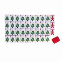 Nouvelle Collection 2026 : Jeu de Mahjong Américain 160 Tuiles en Acrylique Rouge Style Noël Moderne Personnalisable – Durable et Portable, un Œuvre d'Art Unique