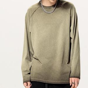 Haute qualité personnalisé blanc délavé Vintage <span class=keywords><strong>3xl</strong></span> pierre lavé 500gsm noir surdimensionné hommes à manches longues délavé t-shirts - Product Image 5