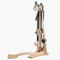 Unité combinée professionnelle de tour à poulies en bois d'érable canadien pour machine de Pilates Gyro, idéale pour l'entraînement en studio de yoga