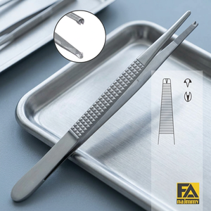 Pinzas Quirúrgicas para Tejidos con Logotipo Personalizado, 1x2 Dientes, Instrumento Manual de Acero Inoxidable para Operaciones Quirúrgicas, Certificado CE Clase I - Product Image 2