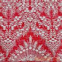 Tissu en dentelle 3D 100% polyester écologique, largeur 130 cm, pour robes de mariée et accessoires de fête
