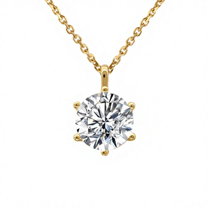 Pendentif unisexe en or massif 18 carats avec diamant de laboratoire vintage IGI 1 carat, clarté VVS1, couleur D, cadeau de mariage ou de fête, offre directe d'usine - Product Image 2