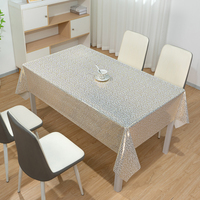 Nappe de table anti-poussière en PVC de luxe, avec support en coton blanc irisé RNPT, résistante à l'huile, pour événements et fêtes sur le thème des sirènes
