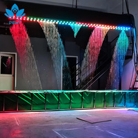 Fontaine numérique haute définition DEWY, rideau d'eau extérieur, fontaine dansante, affichage dynamique, mur d'eau pour centre commercial