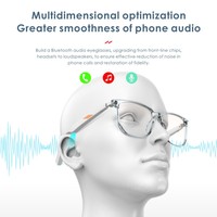 Lunettes Intelligentes H2-c pour la Audition, Traduction en Temps Réel TWS, Contrôle Tactile, IA, Sans Fil, Protection Anti-Lumière Bleue, Appels, IP67
