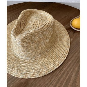 Chapeau Panama en paille de blé pour femme, printemps-été, style INS, pour vacances en bord de mer, protection solaire, chapeau <span class=keywords><strong>jazz</strong></span> - Product Image 2