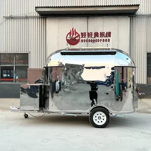 Carrito de Comida Móvil de Acero Inoxidable con Certificado Coc, Carrito de Helados y Café para Catering, Remolque de Comida Totalmente Equipado - Product Image 2
