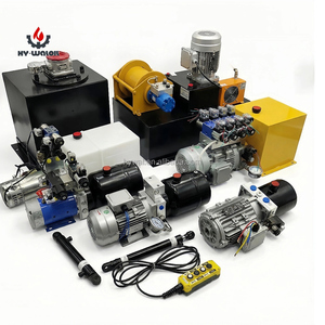 Unité de puissance hydraulique électrique AC 220V 380V avec électrovanne à double action et réservoir en acier bleu pour pont élévateur automobile et applications industrielles - Product Image 2