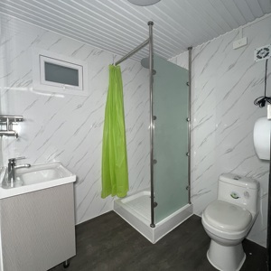 Salle de bain mobile extensible de haute qualité, préfabriquée, portable, avec douche, pour maison, appartement, en panneaux sandwich - Product Image 4