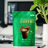 Vente directe des fabricants OEM – Café glacé instantané sans sucre, protéines de lactosérum de haute qualité pour adultes, marque propre
