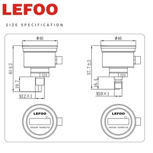 Sensore di Pressione dell'Acqua Digitale LEFOO con Uscita RS485, Manometro Monitor IP67, Trasmettitore di Pressione Intelligente con Display LCD Digitale - Product Image 5