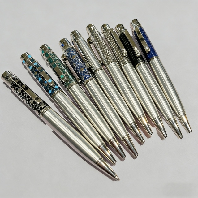 Gift Pen Elegance Metal Ballpoint Pen Blue Ink 1.0mm Tip Souvenir Birthday Festival Graduation Ballpoint Pens