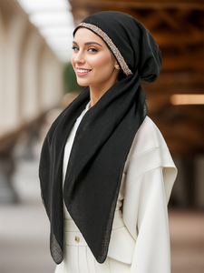 Hot Selling New National <b>Hijab</b> <b>Caps</b> Popular Leopard Print Hot Diamond Muslim Lady Instant <b>Hijab</b> - Product Image 4