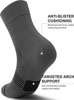 Chaussettes de sport à compression personnalisées pour hommes et femmes, chaussettes de course rembourrées, vente en gros OEM