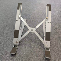 Support portable pour ordinateur portable en aluminium, réglable en angle, ergonomique, pour voyage et bureau, léger, argenté