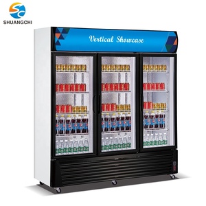 Réfrigérateur commercial à <span class=keywords><strong>3</strong></span> <span class=keywords><strong>portes</strong></span> congélateur porte en verre refroidissement par Air comptoir vitrine pour supermarché Cola boissons boissons - Product Image 2