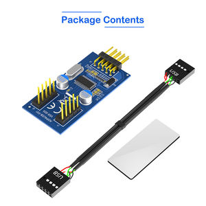USB <span class=keywords><strong>2</strong></span>.0 9Pin 1 to <span class=keywords><strong>2</strong></span> Splitter papan ekspansi untuk PC Motherboard Plug and Play Desktop USB pembagi sinyal dengan <span class=keywords><strong>2</strong></span> port - Product Image 6