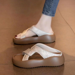 Cool Sandals - <b>Summer</b> Outerwear Style - 2026 New Thick-soled Beach Sandals - Single-Toe Sandals - Product Image 4