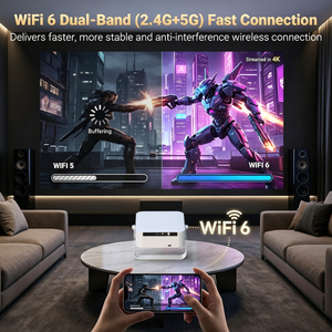Proyector Nativo Full HD Google <span class=keywords><strong>TV</strong></span> 1080P LCD LED WIFI Oficial <span class=keywords><strong>NET</strong></span>-FLIX Sin Polvo de Alto Brillo - Product Image 4