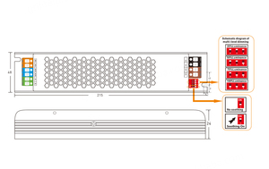 ตัวขับแอลอีดีไม่กันน้ำ88 30W-400W เอาต์พุต12V/24V CV 100-264V แหล่งจ่ายไฟมืออาชีพ - Product Image 6