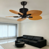 Ventilateur de plafond LED avec lumière, 5 pales, design moderne et innovant, moteur silencieux, modes été/hiver, télécommande, 6 vitesses