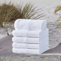Ensemble de serviettes de bain, de visage et de toilette pour hôtel 5 étoiles, 100% coton blanc, logo personnalisé, linge de bain pour hôtel, serviettes de toilette