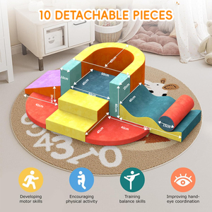 Desain Modern 10 buah busa warna memanjat blok untuk balita 1-3 Bermain lembut Set untuk dalam ruangan memanjat kamar tidur merangkak ruang makan ruang tamu - Product Image 6